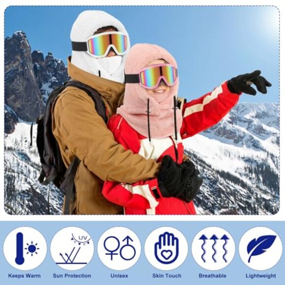 Fleece Balaclava & Ski Goggles Set - Windproof Winter Gear for Adults main image 5